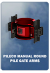 Manual pile gate round arms